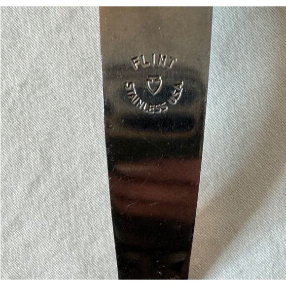 Vintage Flint Stainless USA Wheat Harvest Pattern Spatula- 10" long - Picture 4 of 5